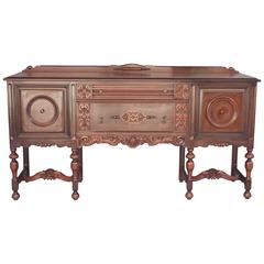 Antique 1920s Long Spanish Revival Sideboard