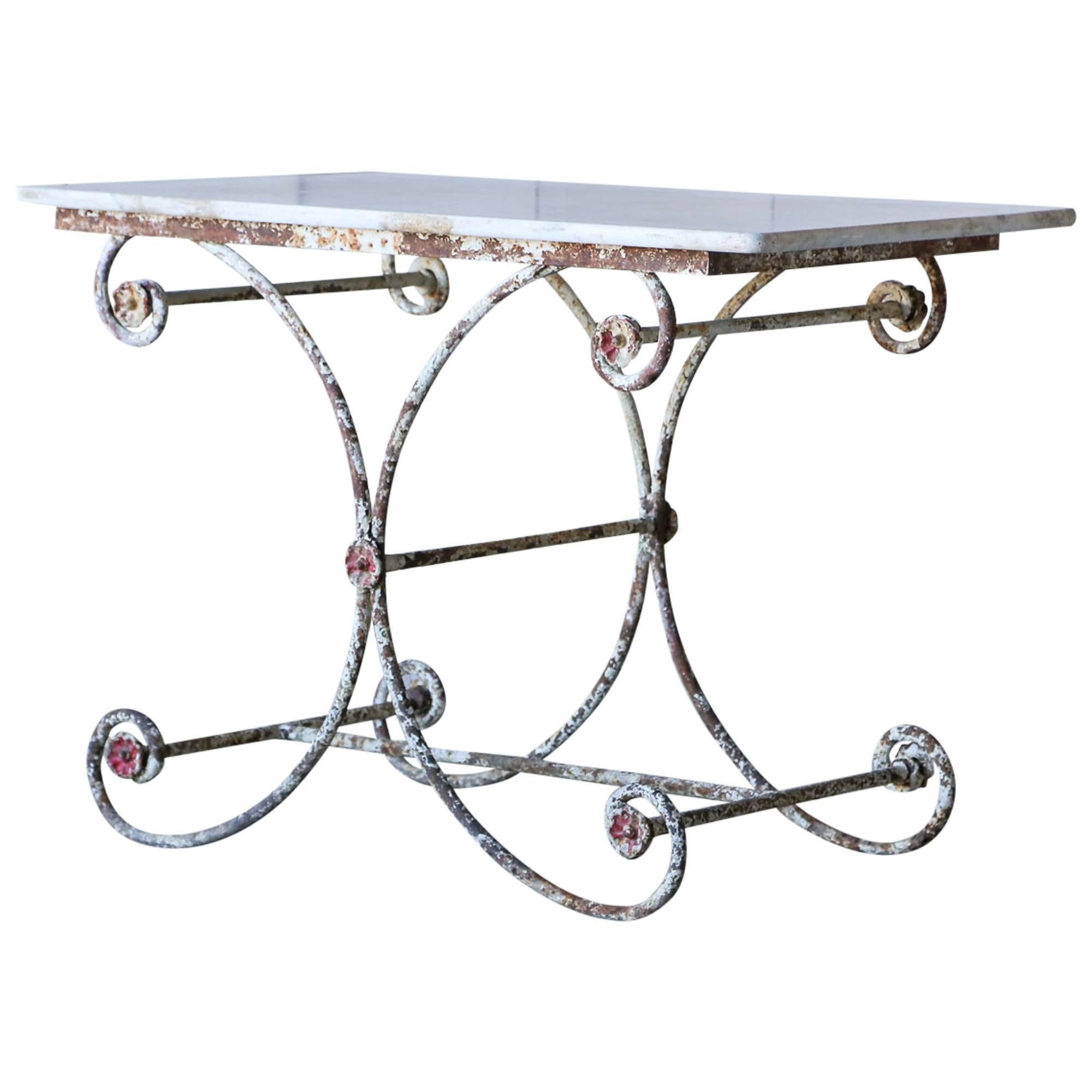 Antique Iron Table For Sale