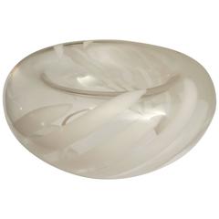 Incredible Large Italian Murano Glass Bowl Center Piece Signed by Barbini