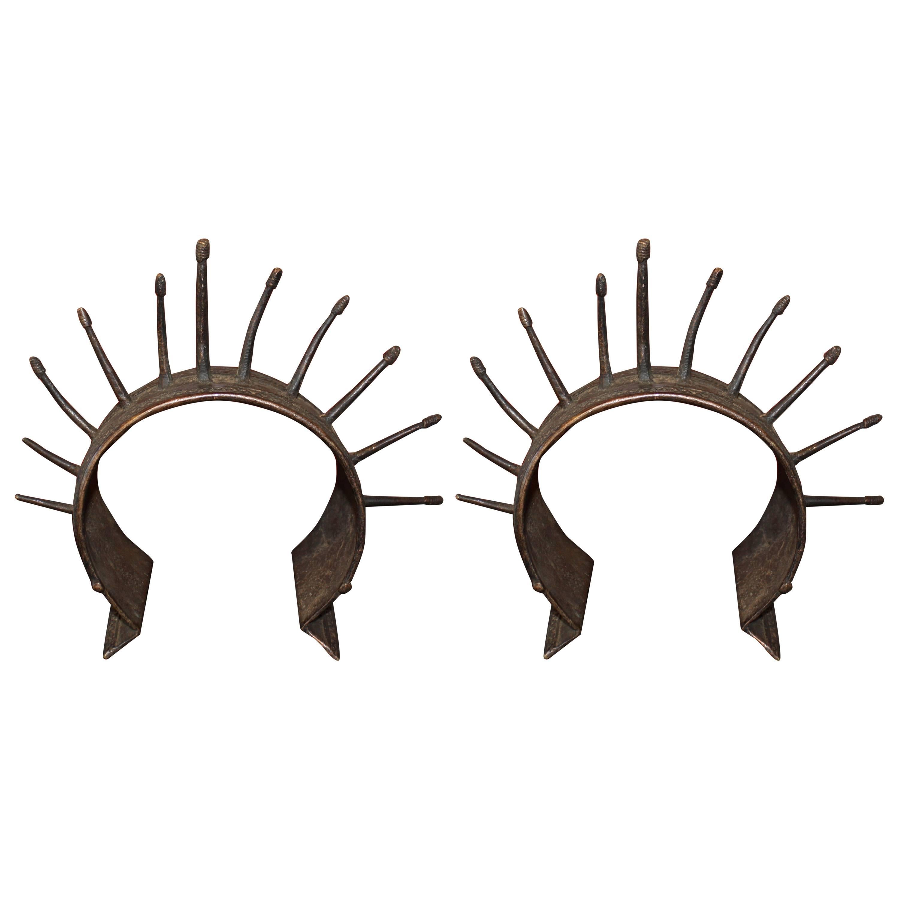 Pair of African Bronze Currency