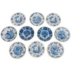 Part of Our Collection of Blue and White Dutch Delft Dishes and Chargers