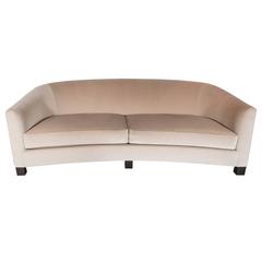 Used Ultra Chic Bowed Design Sofa In Silk Mohair by John Hutton for Holly Hunt