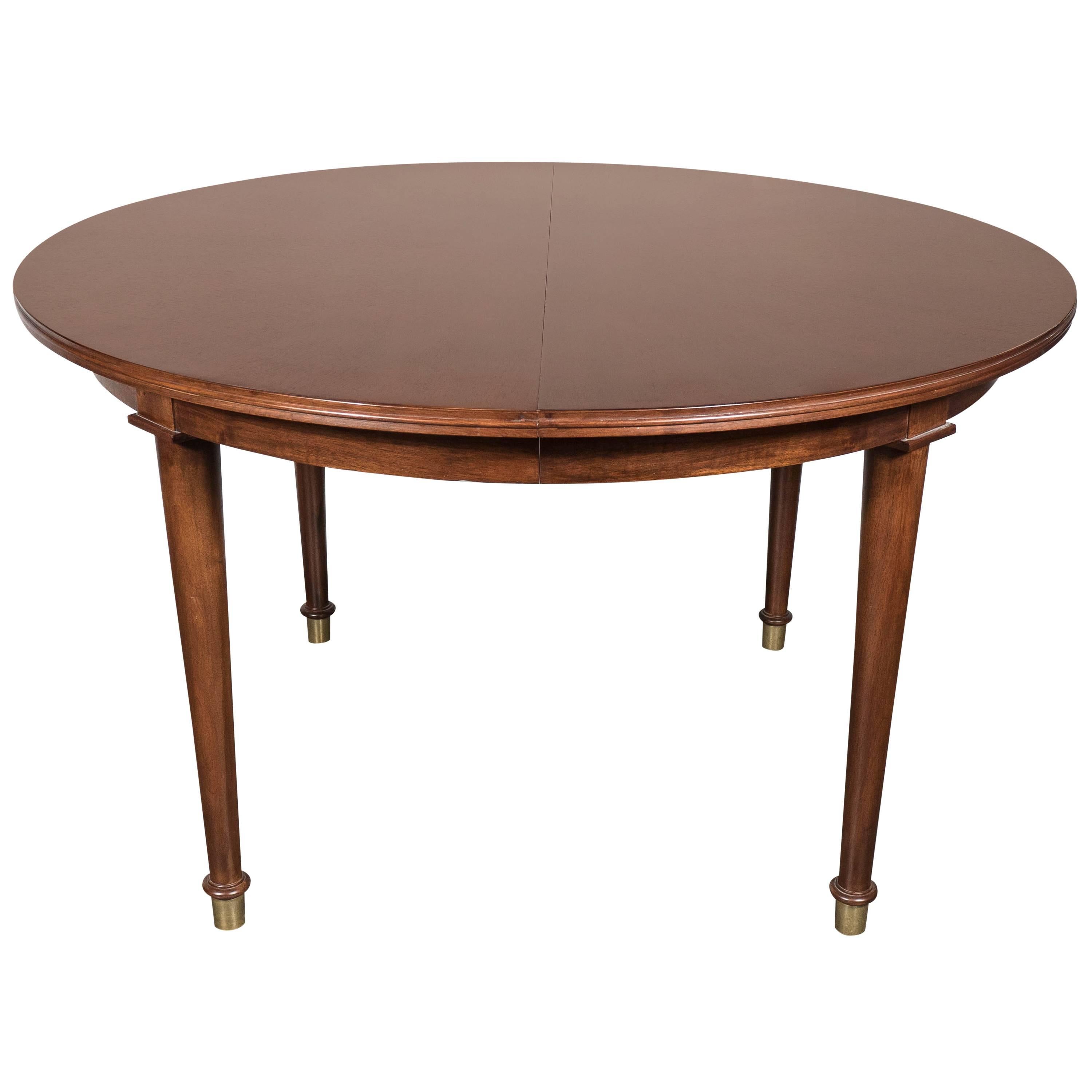 Exquisite Mid-Century Modern Extendable Dining Table Signed by Jules Leleu