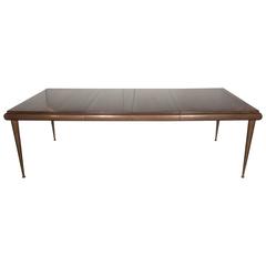 Stunning Mid-Century Modernist Sculptural Dining Table in Hand-Rubbed Walnut