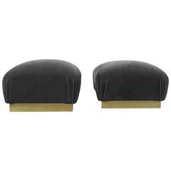Pair of Pouf Ottomans by Steve Chase