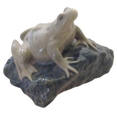 Royal Copenhagen Art Nouveau Paperweight with Frog