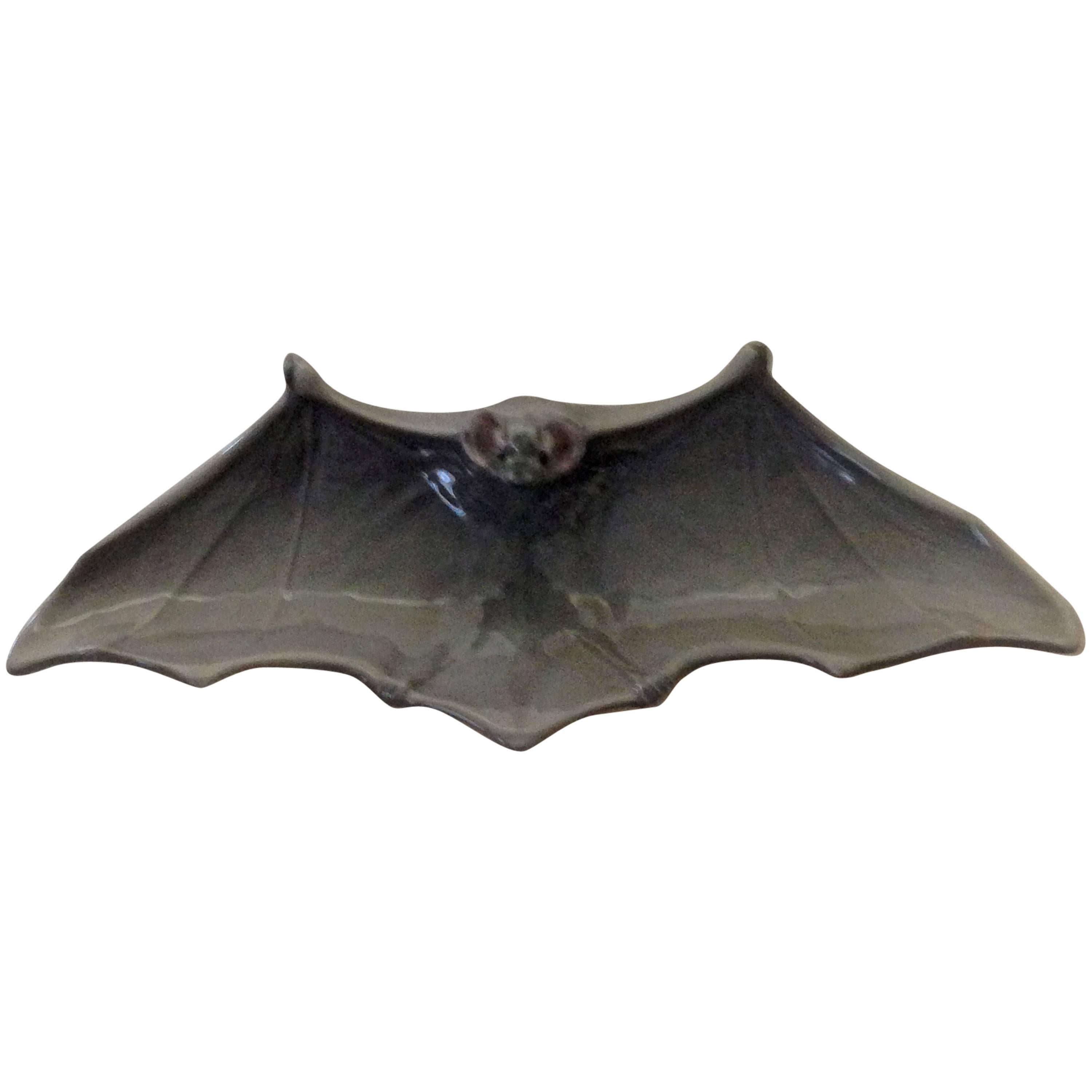 Royal Copenhagen Art Nouveau Bat Pen Tray