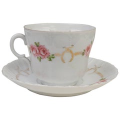 English Antique Mustache Tea Cup for Collection