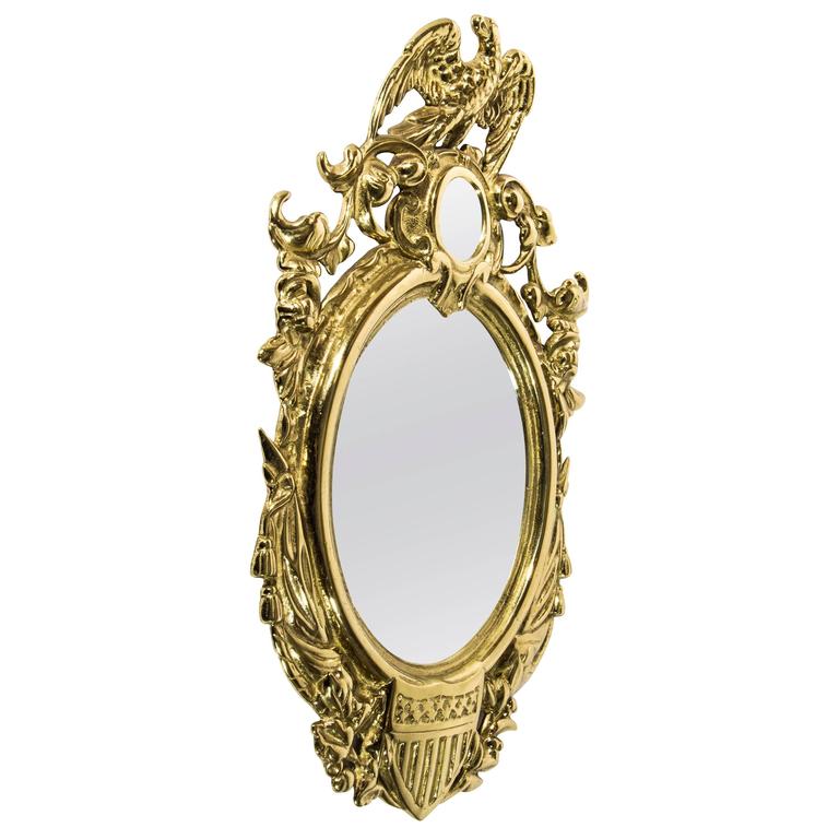 Antique Brass Wall Mirror At 1stdibs Antique Brass Wall Mirror For