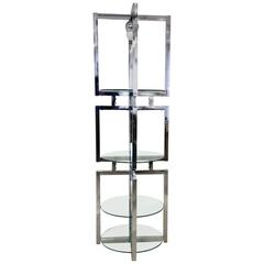 Geometric Chrome Tower Etagere by Milo Baughman 8