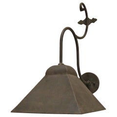 Iron Exterior Hooded Wall Sconce