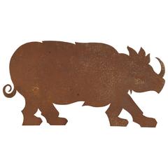 The Rhino, Part of a Menagerie of Vintage NY Animals in Cut Steel