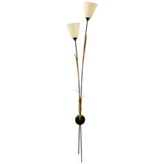 1950's Italian Tole Long Stem Bracket Sconce 10