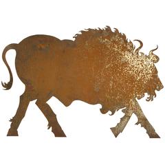 The Bison, Part of a Menagerie of Vintage NY Animals in Cut Steel The Bison, Part of a Menagerie of Vintage NY Animals in Cut Steel
