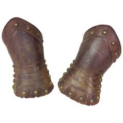 Antique Victorian Armour Cuff Gauntlets in a 17th Century Style