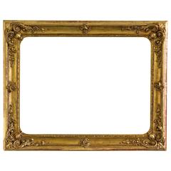 Antique Large Gilded Baroque Picture Frame, Austria, circa 1840