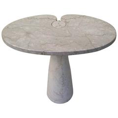 Vintage 1970
s Angelo Mangiarotti  Eros Side/Console Table In Orosei Perlato Marble