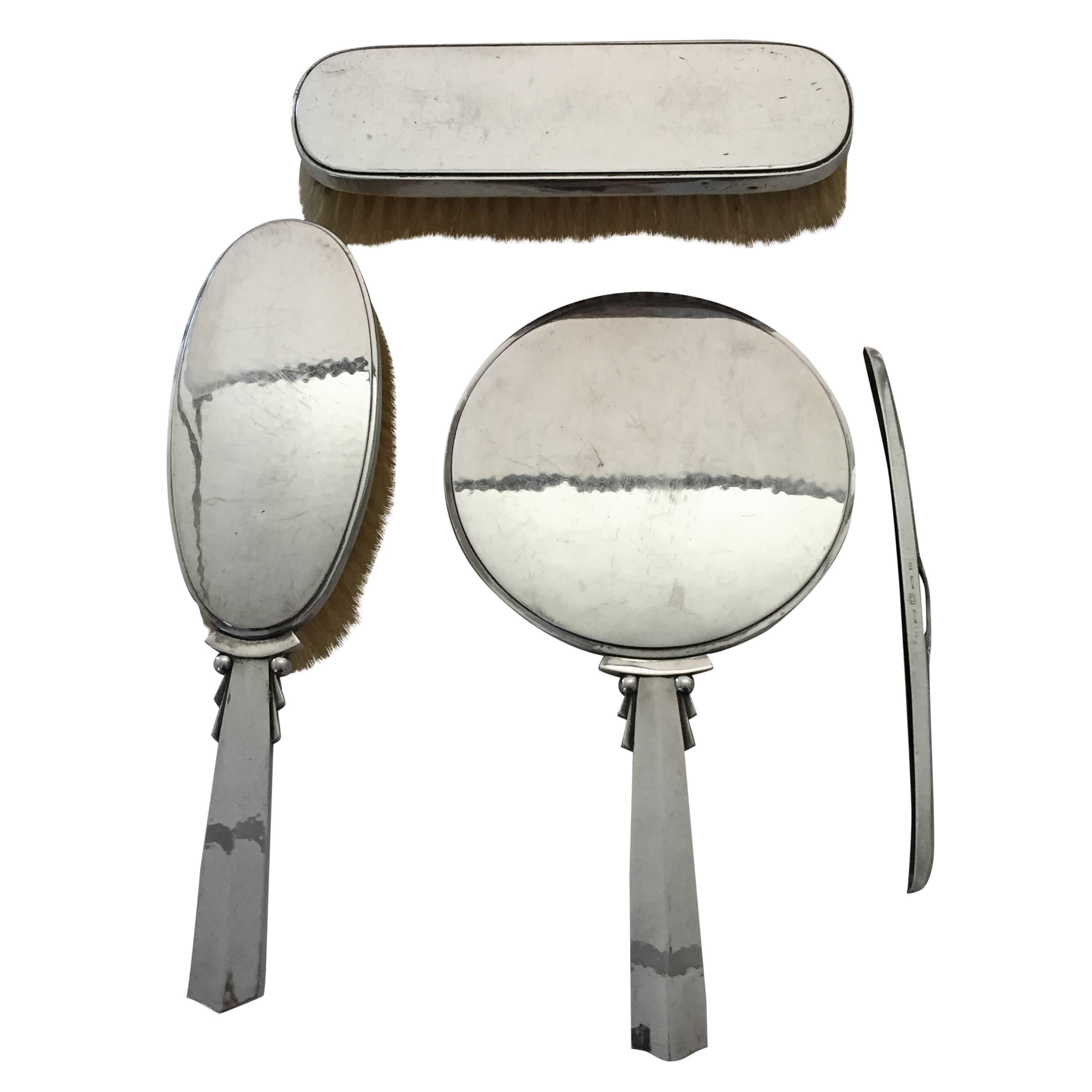 Georg Jensen Sterling Silver Harald Nielsen Beauty Set For Sale