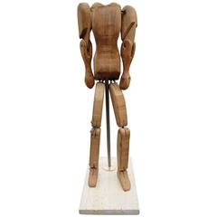 Articulating Folk Art Wood Mannequin