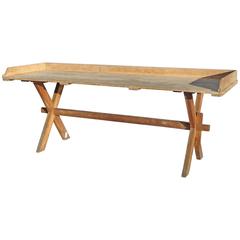 Antique Large pine Trestle Table