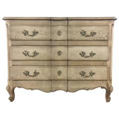 19th Century French Louis XV Style Bleached Oak Chest of Drawers
