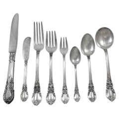 American Victorian by Lunt Sterling Silver Flatware Set 18 Service Monumental