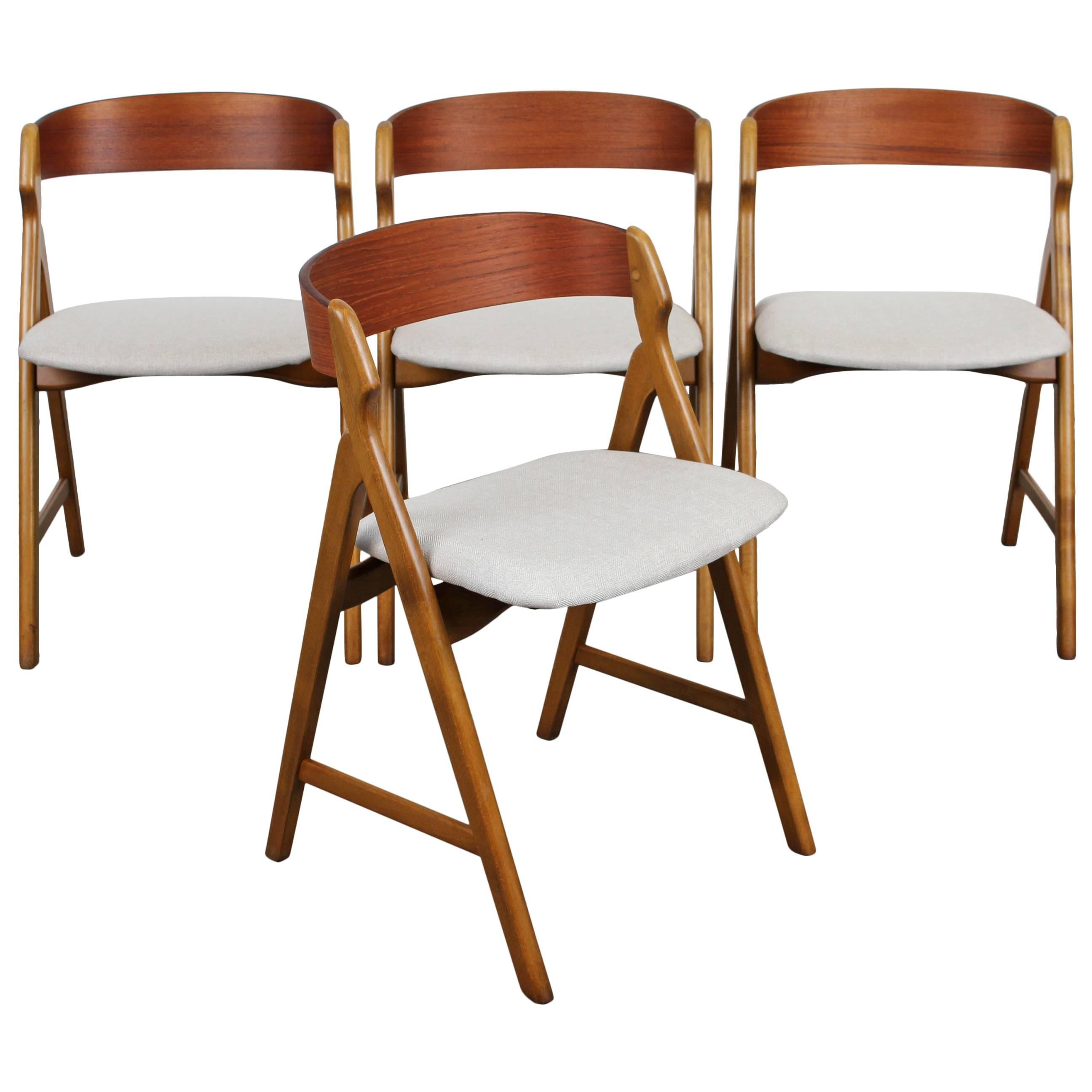 Set of Four Mid-Century Danish Modern Teak Dining Chairs
