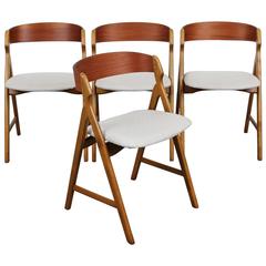 Set of Four Mid-Century Danish Modern Teak Dining Chairs