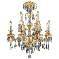 Antique Bronze and Cut Crystal Twelve-Branch Spanish Chandelier 7