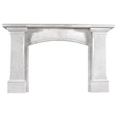 Striking Carrara Marble Antique Regency Fireplace Mantel 11