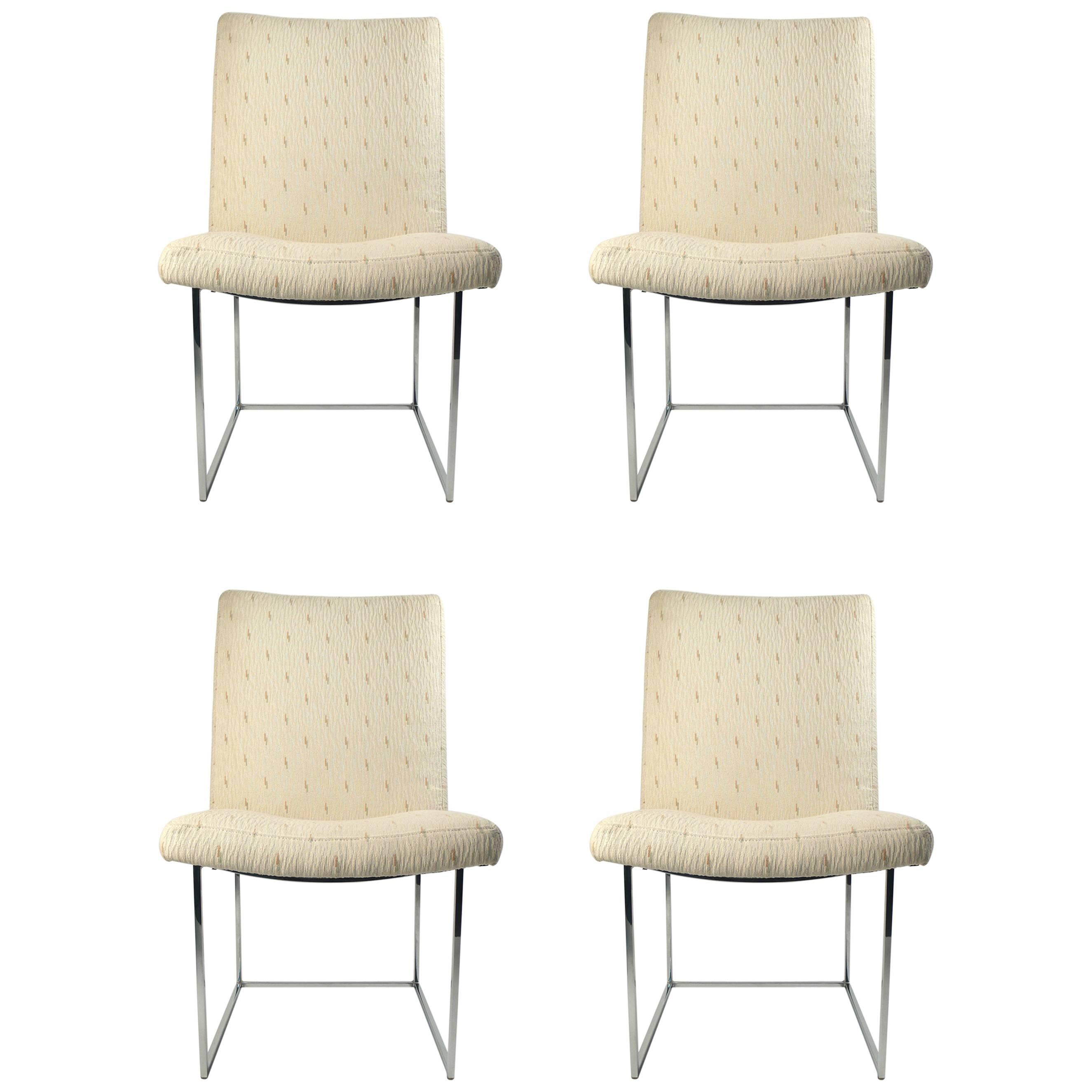 Four Milo Baughman Side Chairs For Sale