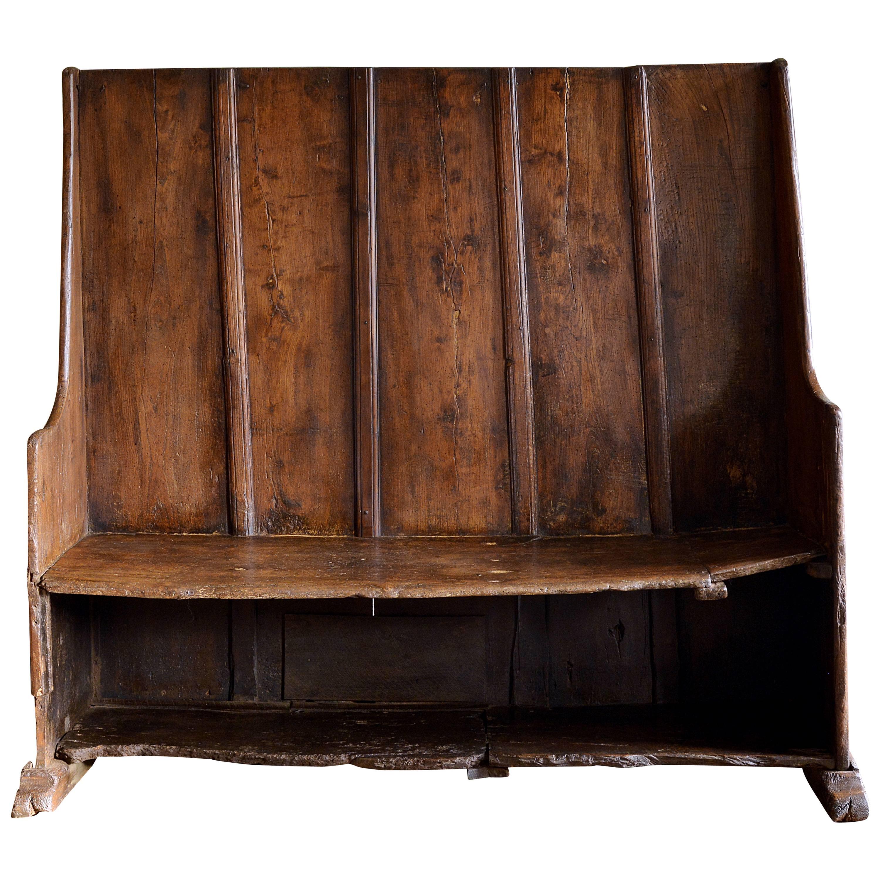 Provincial English Elm Settle at 1stDibs