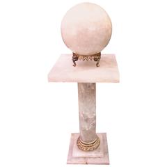 Large Rock Crystal Sphere on a Matching Pedestal