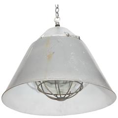 European Industrial Pendant with Cage and Glass