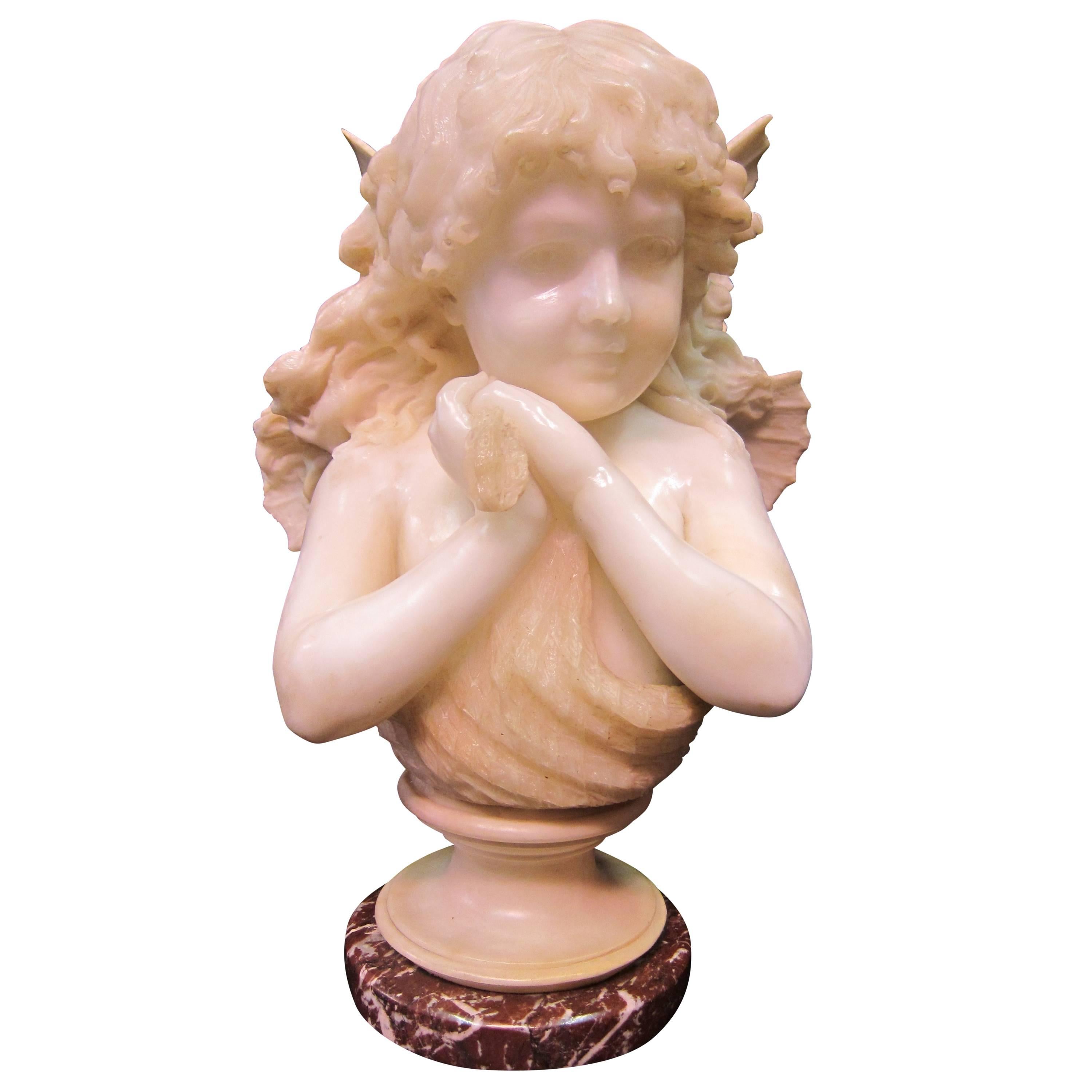 "Fairy" Marble Sculpture, 19th Century For Sale