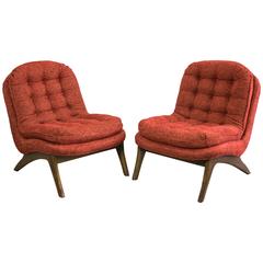 Adrian Pearsall Style Scoop Slipper Lounge Chairs