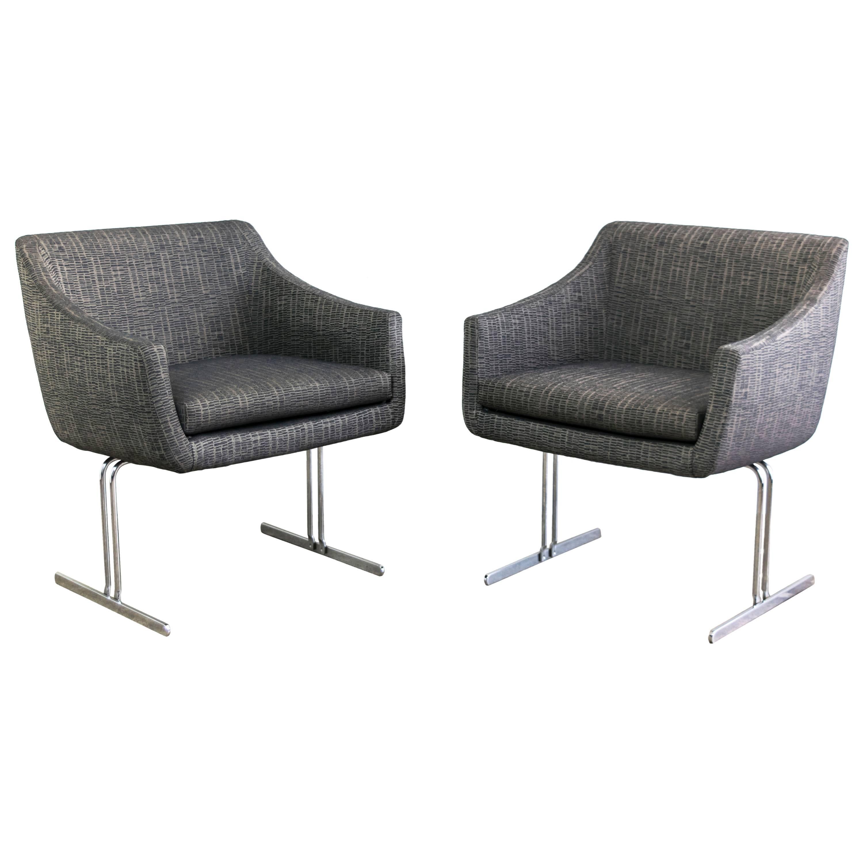 Pair of Hugh Acton Lounge Chairs by Vecta For Sale
