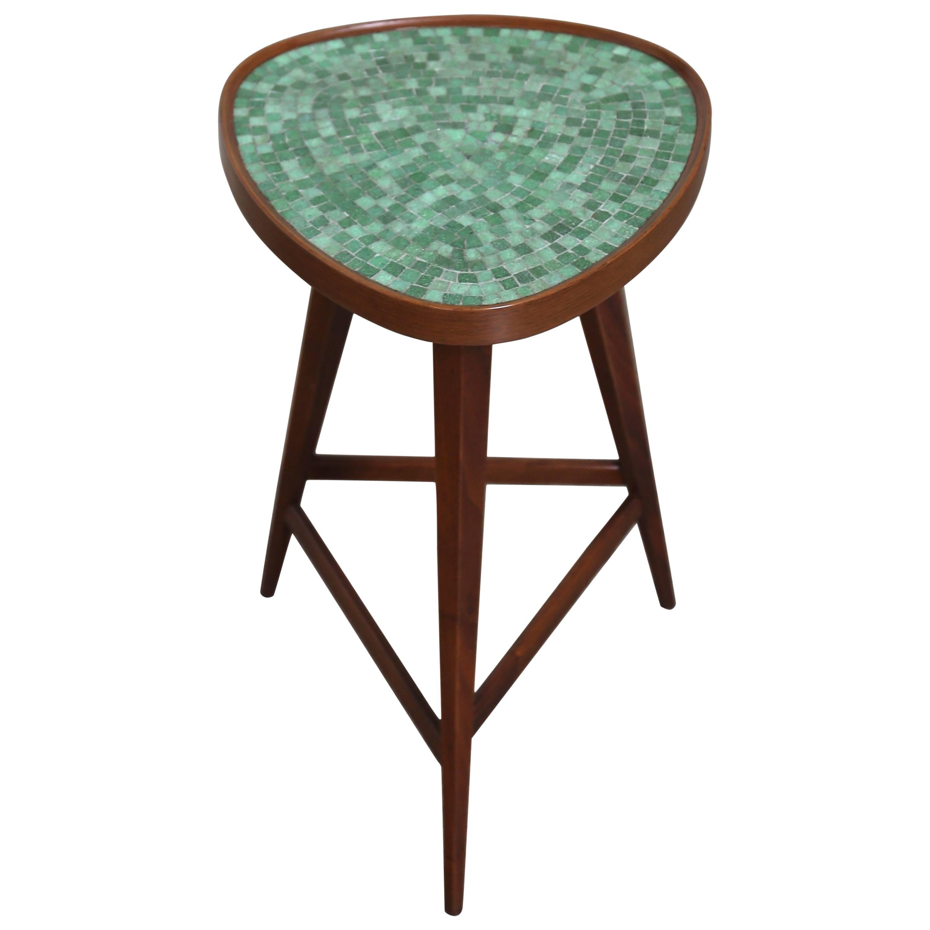 Dunbar Occasional Table by Edward Wormley with Murano Glass Tile 