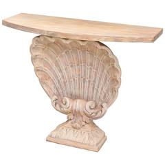 Carved Shell Console Table