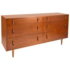Six-Drawer Walnut Dresser by Stanley Young for Glenn of California