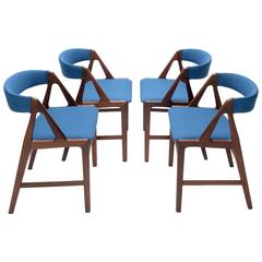 Henning Kjærnulf Teak Chairs, Danish Mid-Century Modern Design, 1960s