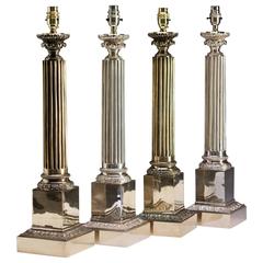 19th Century Column Lamps