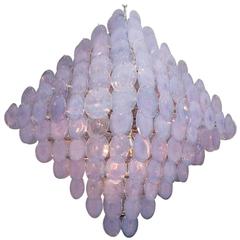 Huge Murano Iridescent disc Chandelier 11