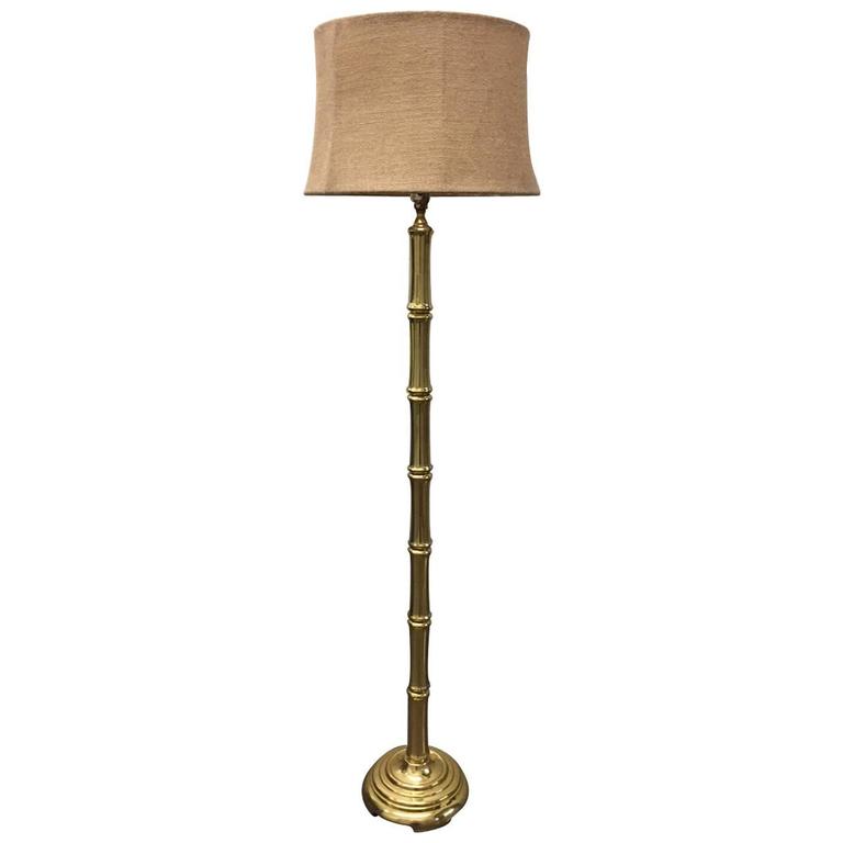 Brass Faux Bamboo Floor Lamp at 1stDibs | brass bamboo floor lamp, faux bamboo  flooring