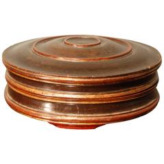 Early 19th Century Decorated Round Box of Far Eastern Origin