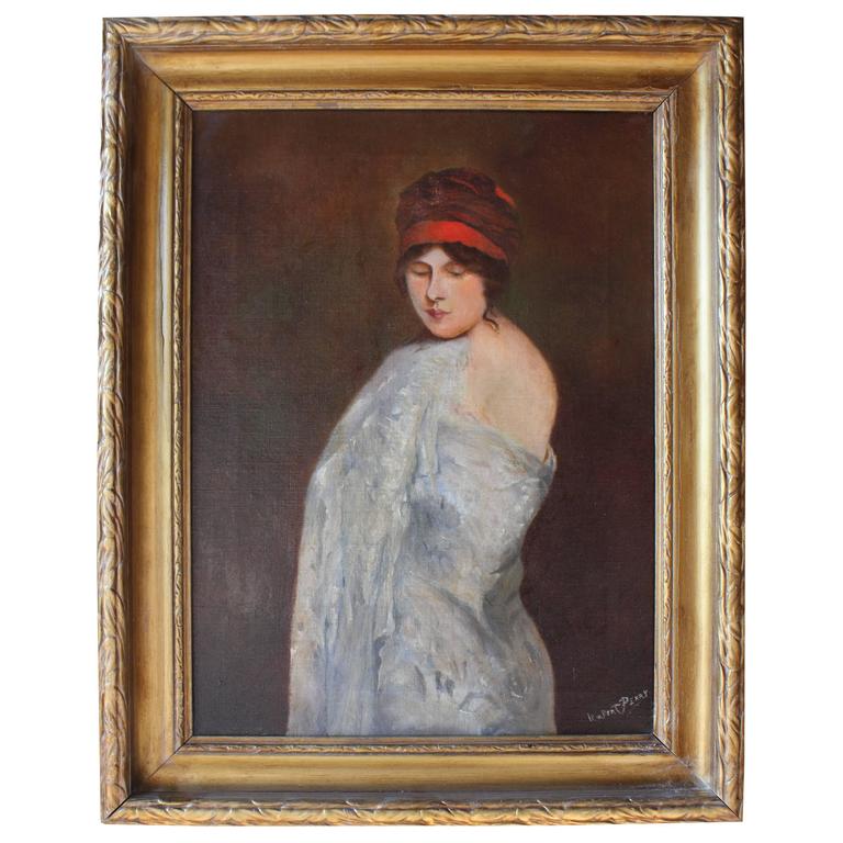 Impressionist Oil Painting of a Women Wrapped in a Shawl at 1stdibs