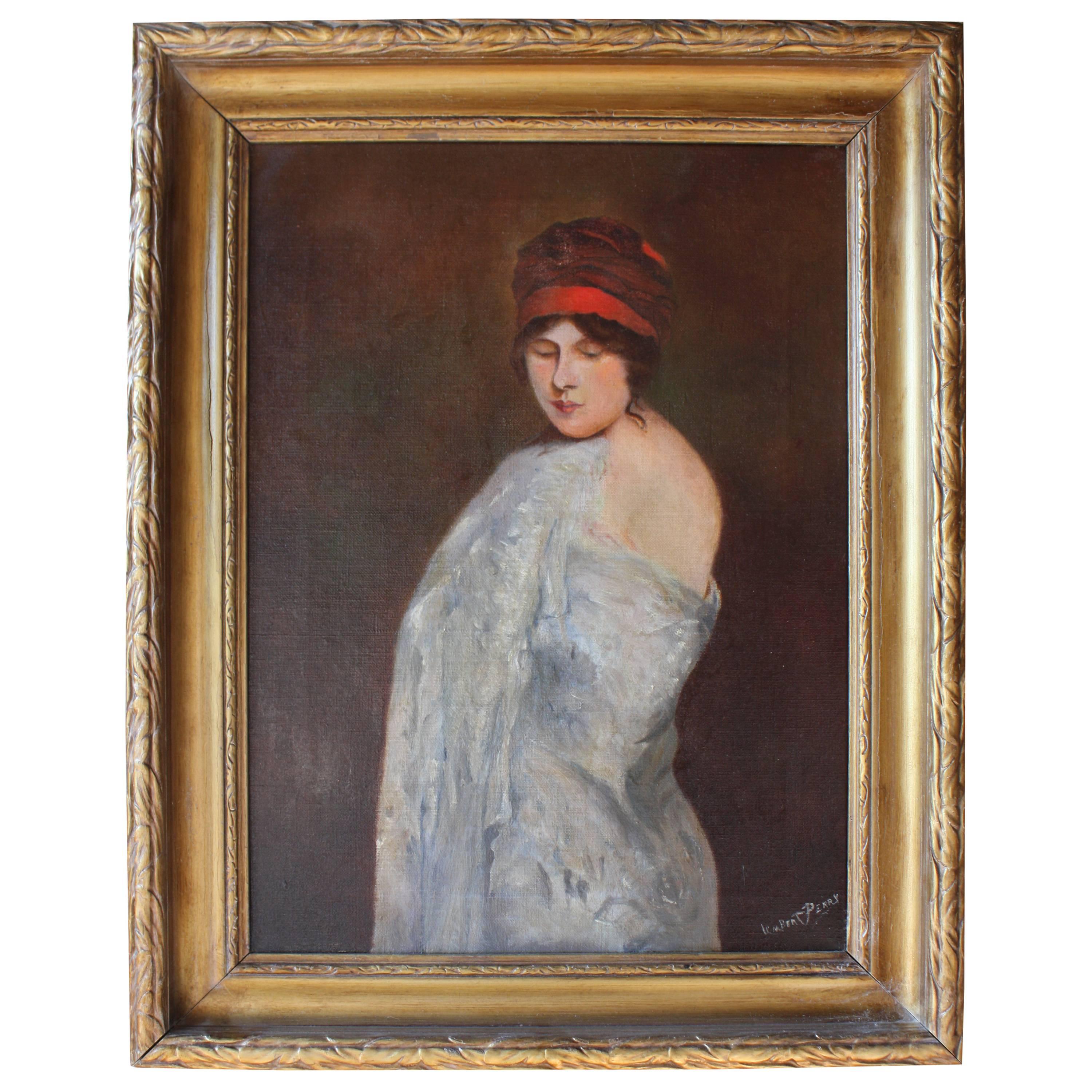 Impressionist Oil Painting of a Women Wrapped in a Shawl