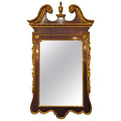 Mahogany Parcel Gilt Chippendale Style Mirror