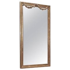 Giltwood Neoclassical Mirror with Garland Swags