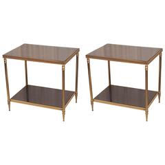 Pair of Two-Tier Side Tables Attributed to Maison Jansen